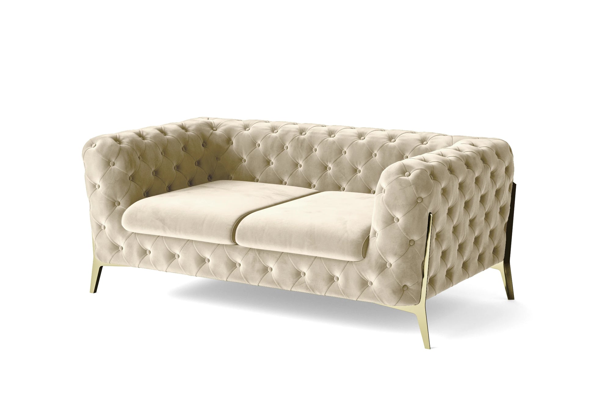 Vito 2 Seater Sofa Cream Velvet