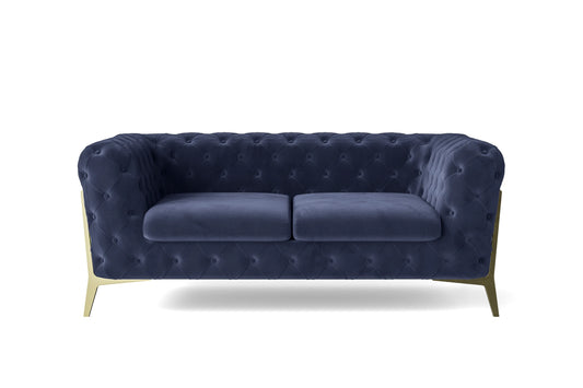 Vito 2 Seater Sofa Dark Blue Velvet