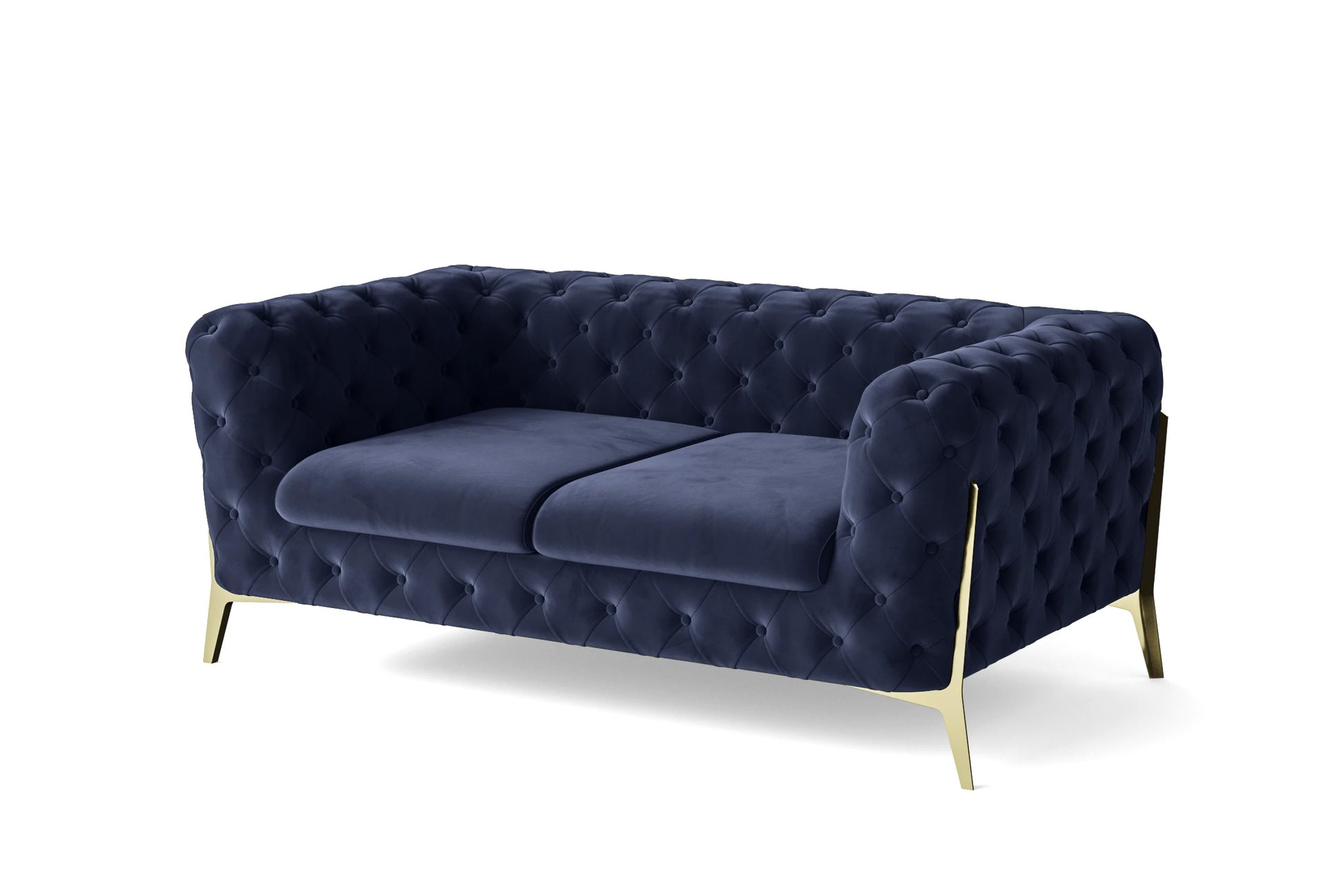 Vito 2 Seater Sofa Dark Blue Velvet