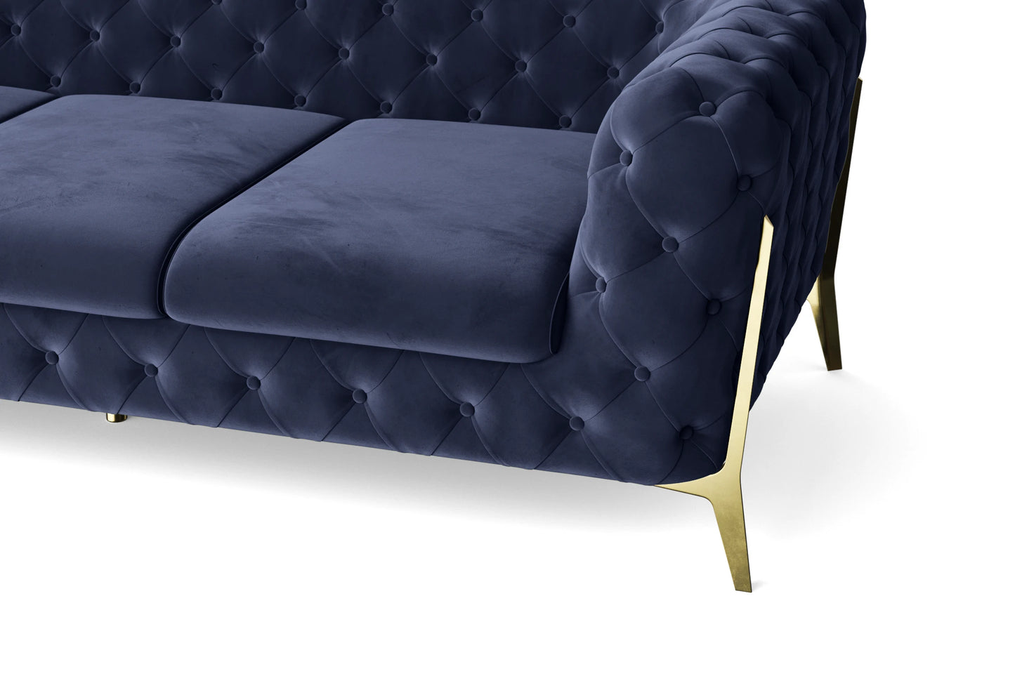 Vito 2 Seater Sofa Dark Blue Velvet