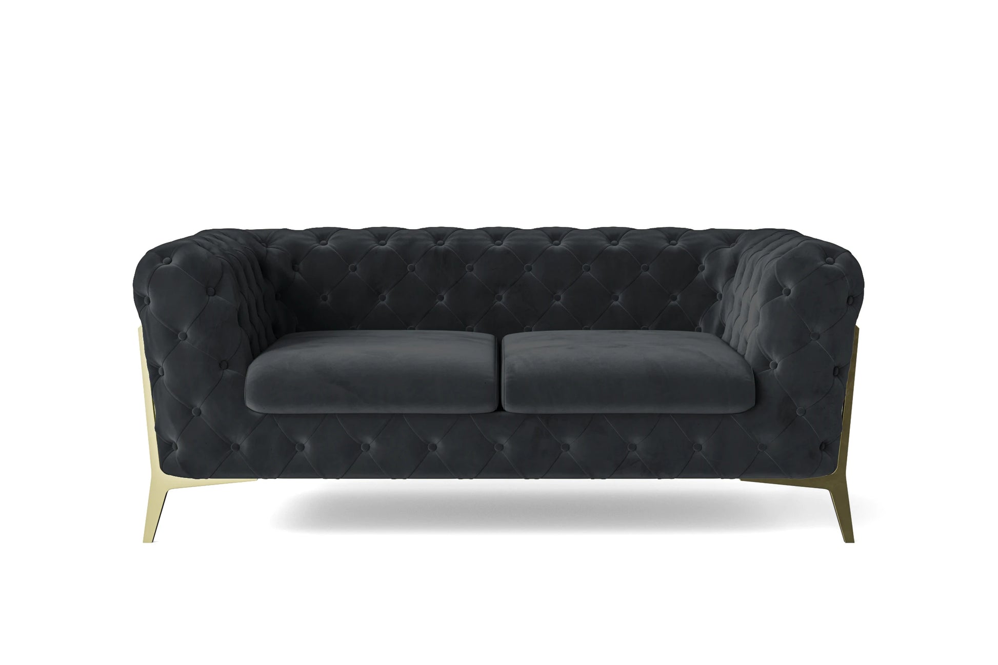 Vito 2 Seater Sofa Dark Grey Velvet