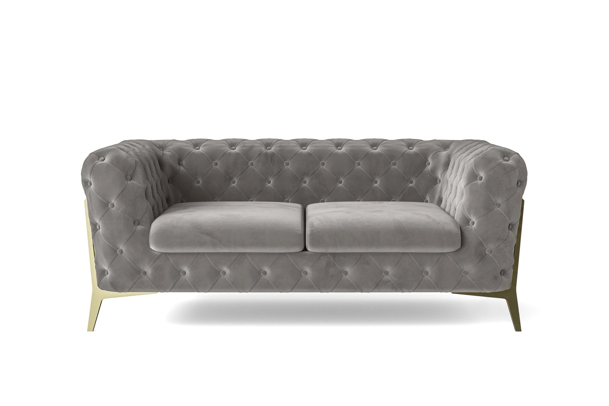 Vito 2 Seater Sofa Grey Velvet