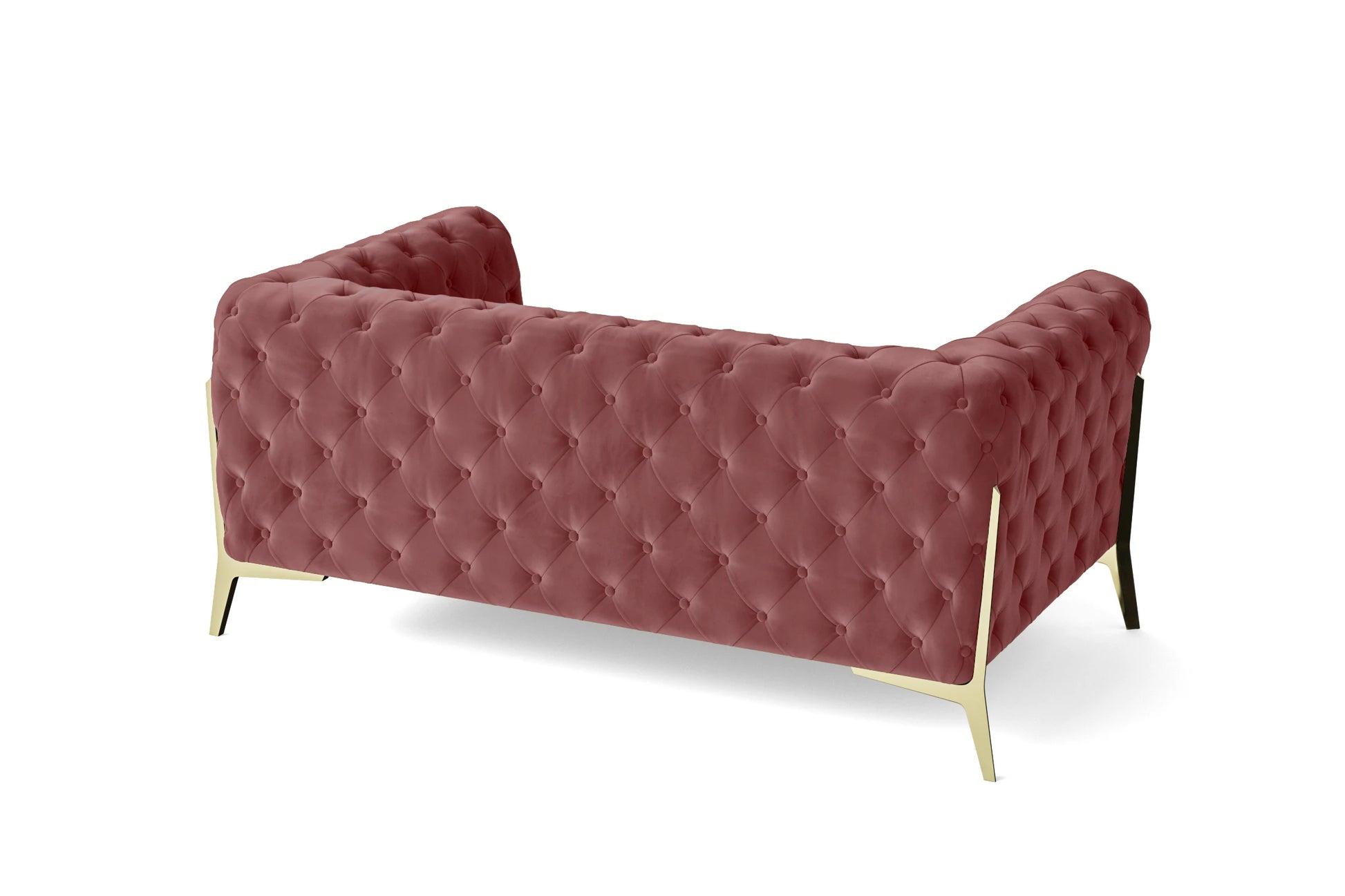 Vito 2 Seater Sofa Pink Velvet