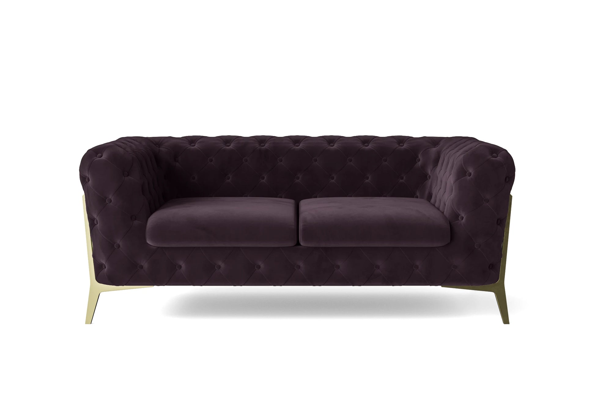 Vito 2 Seater Sofa Purple Velvet