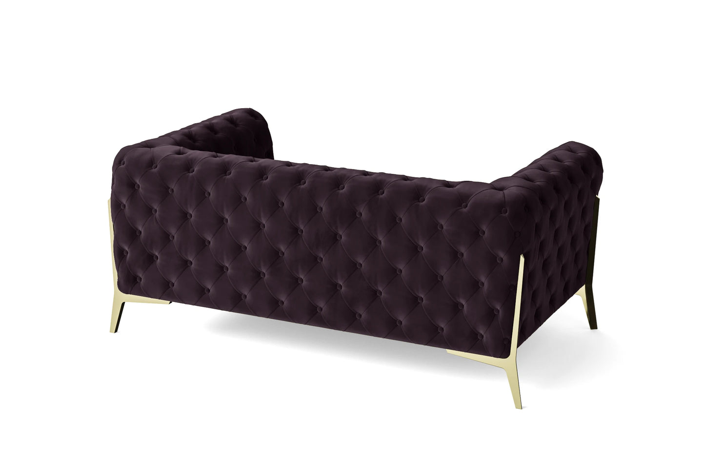 Vito 2 Seater Sofa Purple Velvet