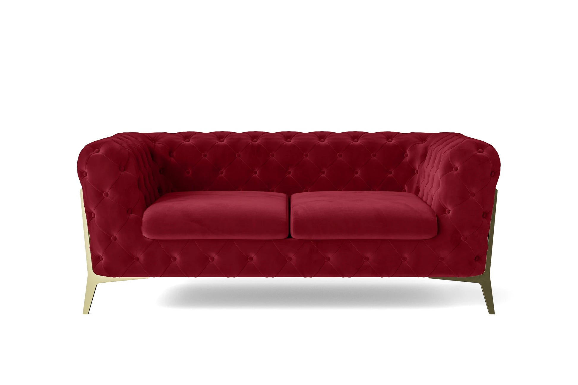 Vito 2 Seater Sofa Red Velvet