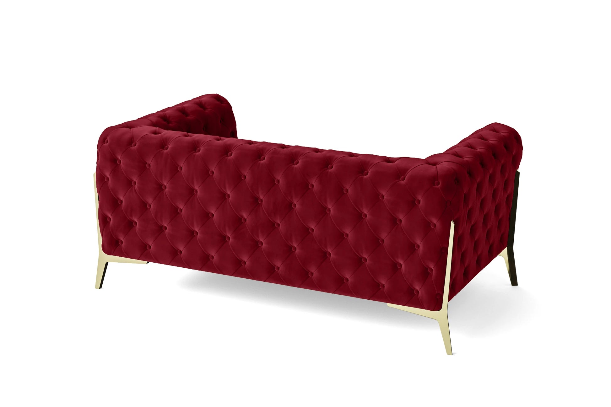 Vito 2 Seater Sofa Red Velvet