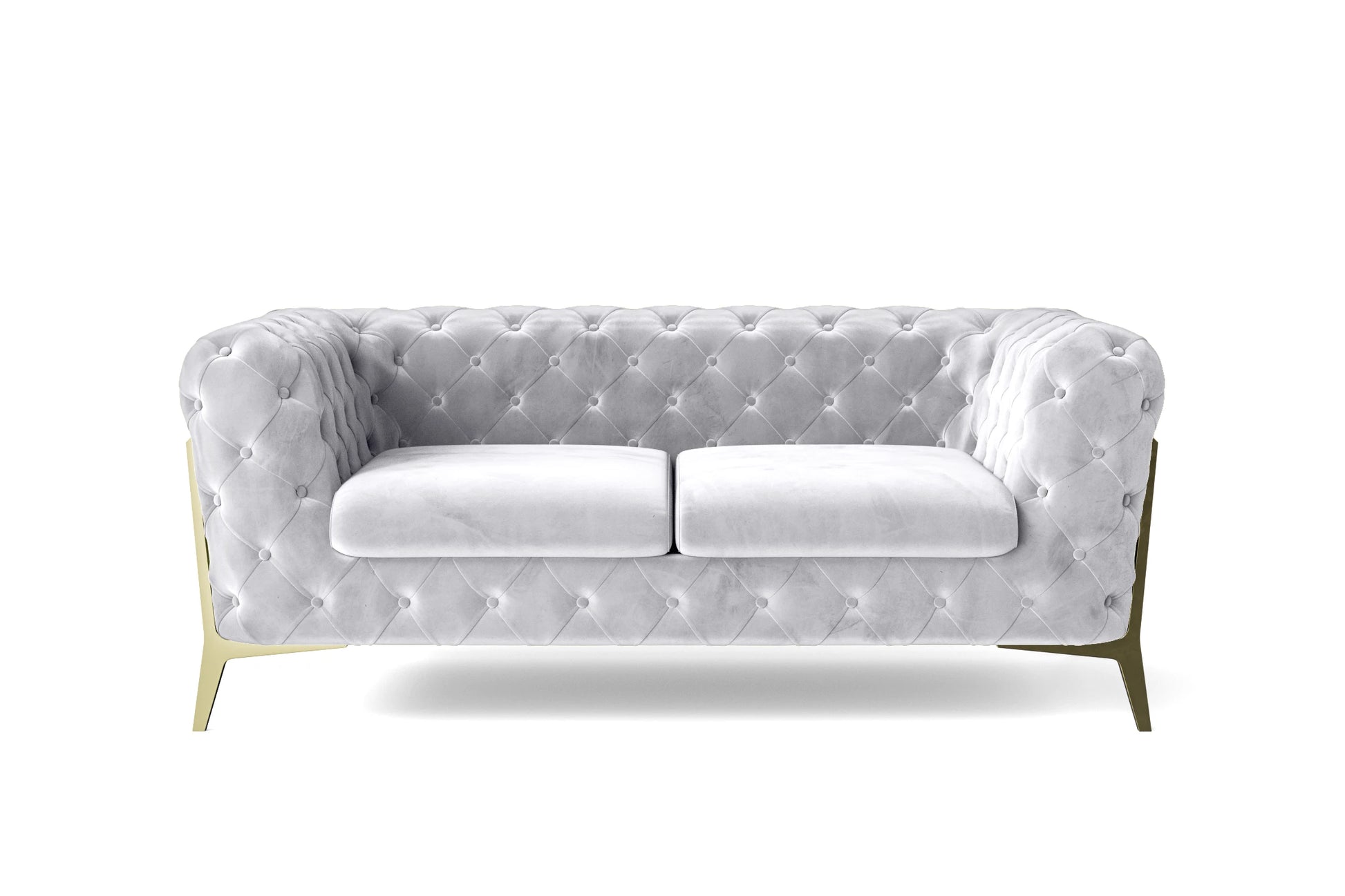 Vito 2 Seater Sofa Silver Velvet