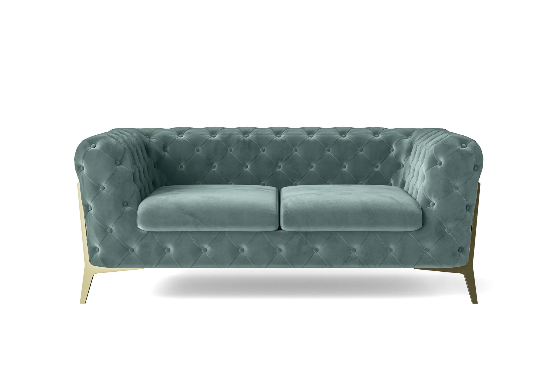 Vito 2 Seater Sofa Teal Velvet