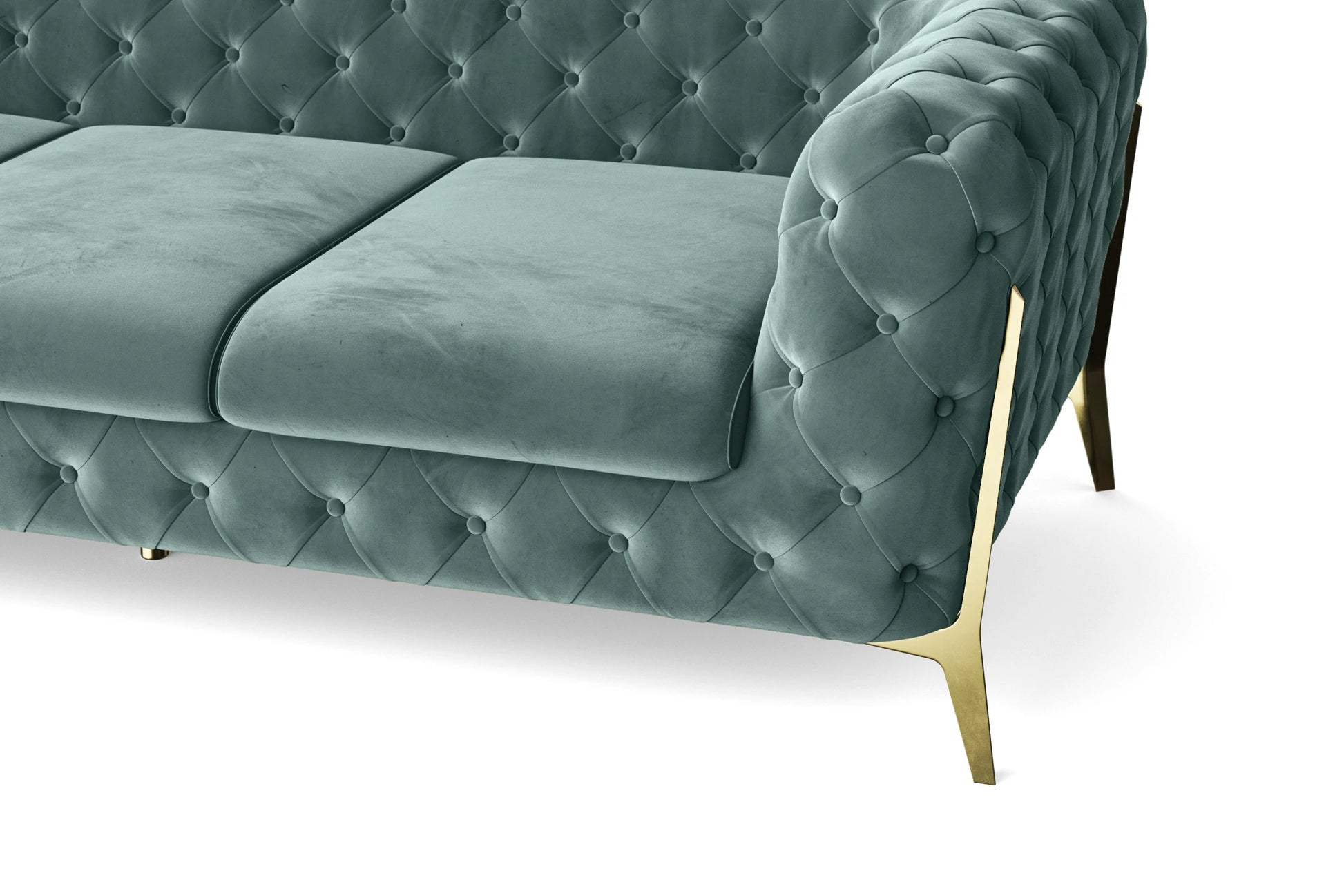 Vito 2 Seater Sofa Teal Velvet