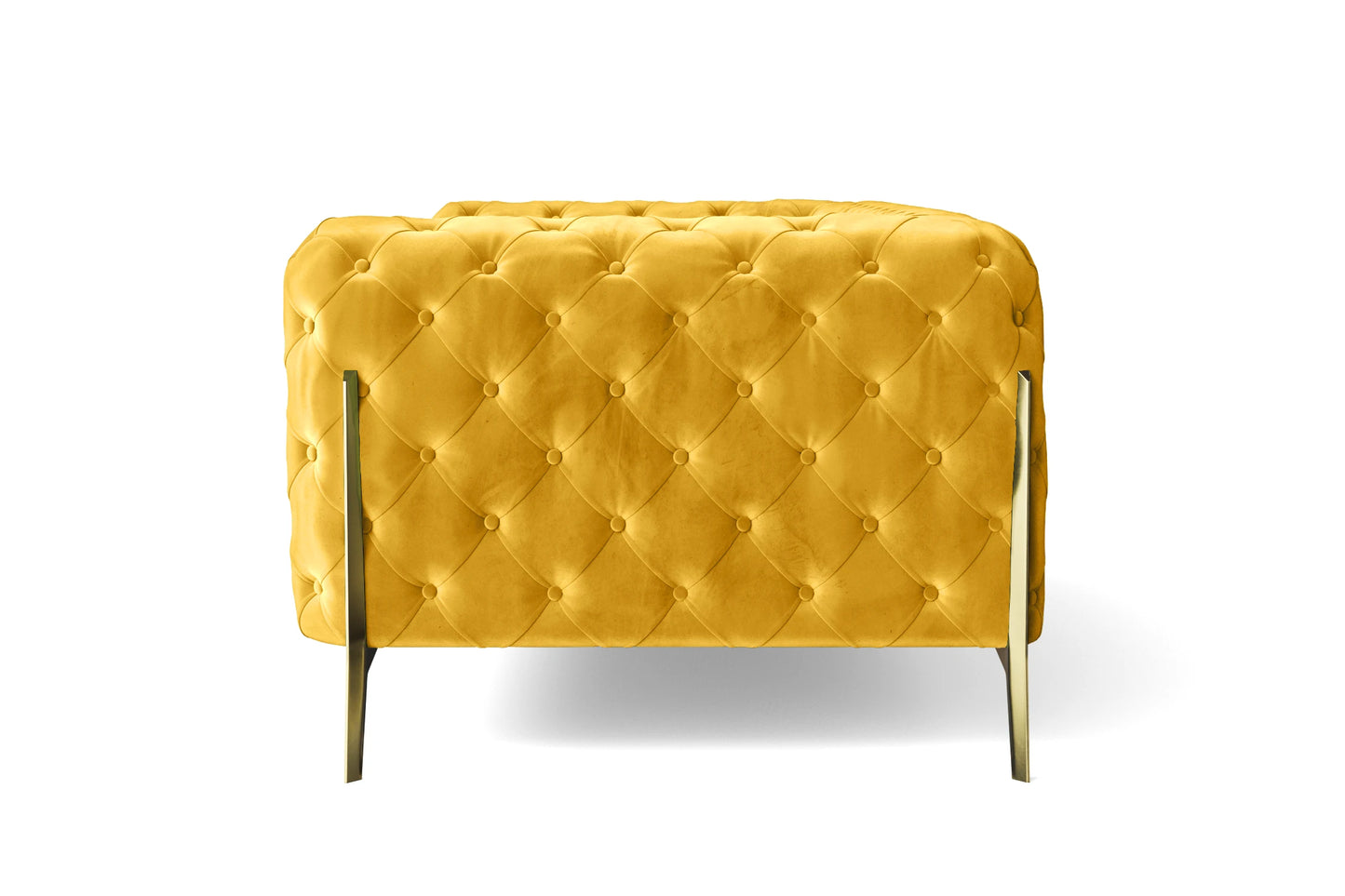 Vito 2 Seater Sofa Yellow Velvet