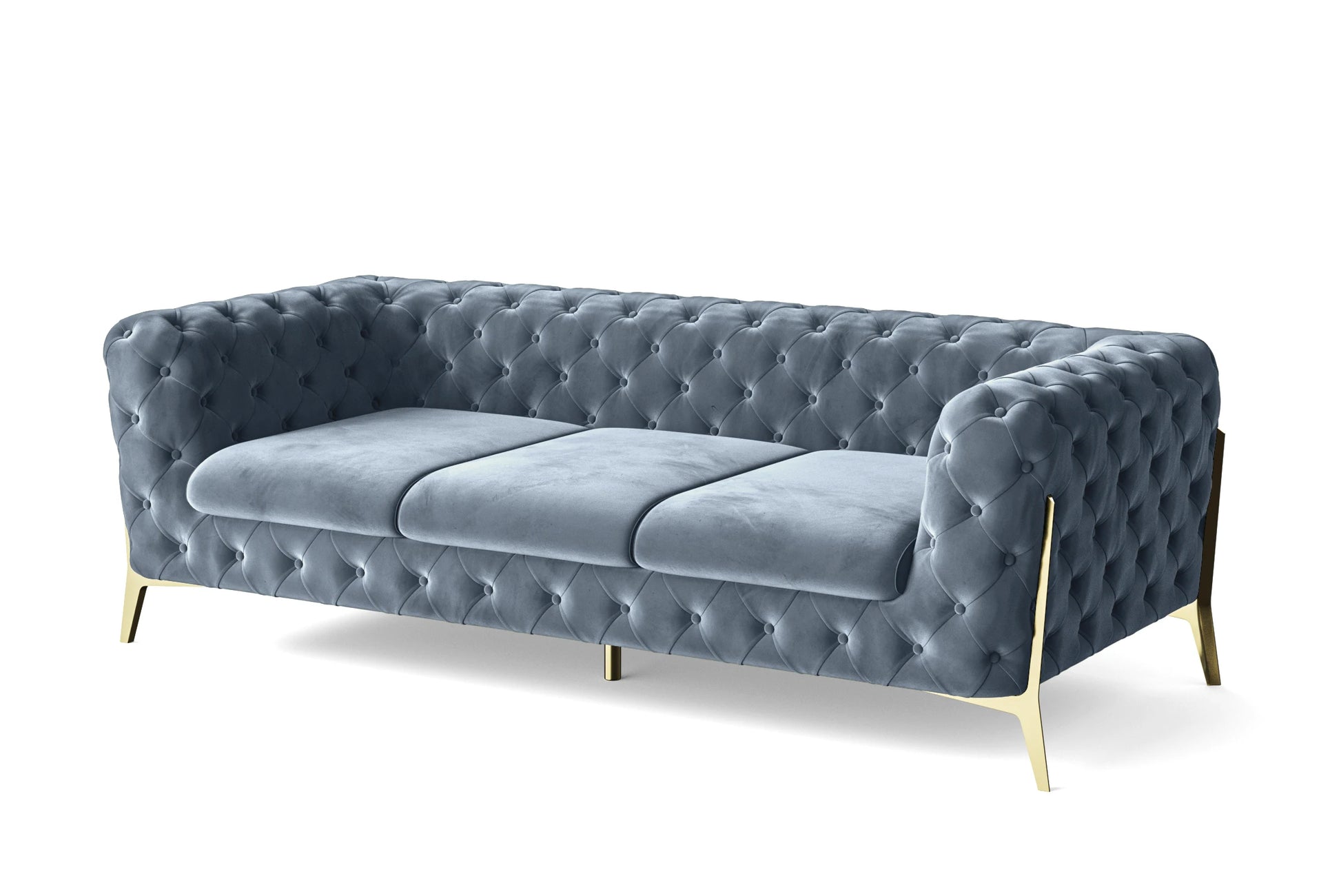 Vito 3 Seater Sofa Baby Blue Velvet