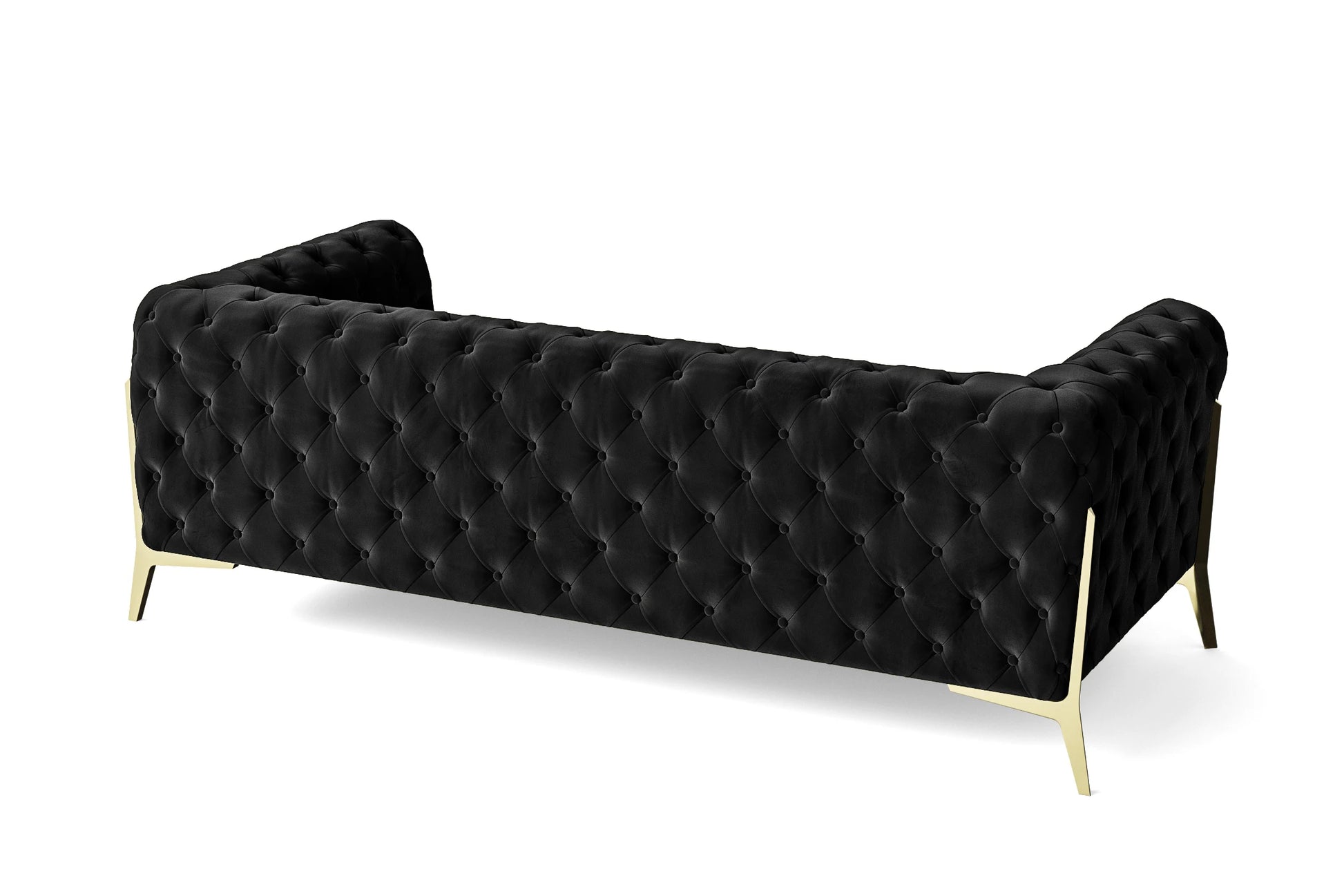 Vito 3 Seater Sofa Black Velvet