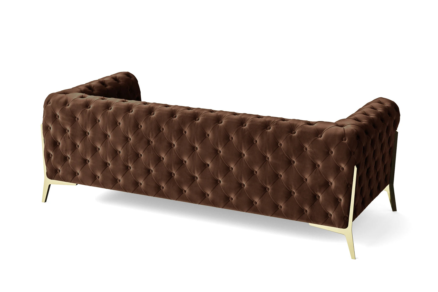 Vito 3 Seater Sofa Coffee Brown Velvet