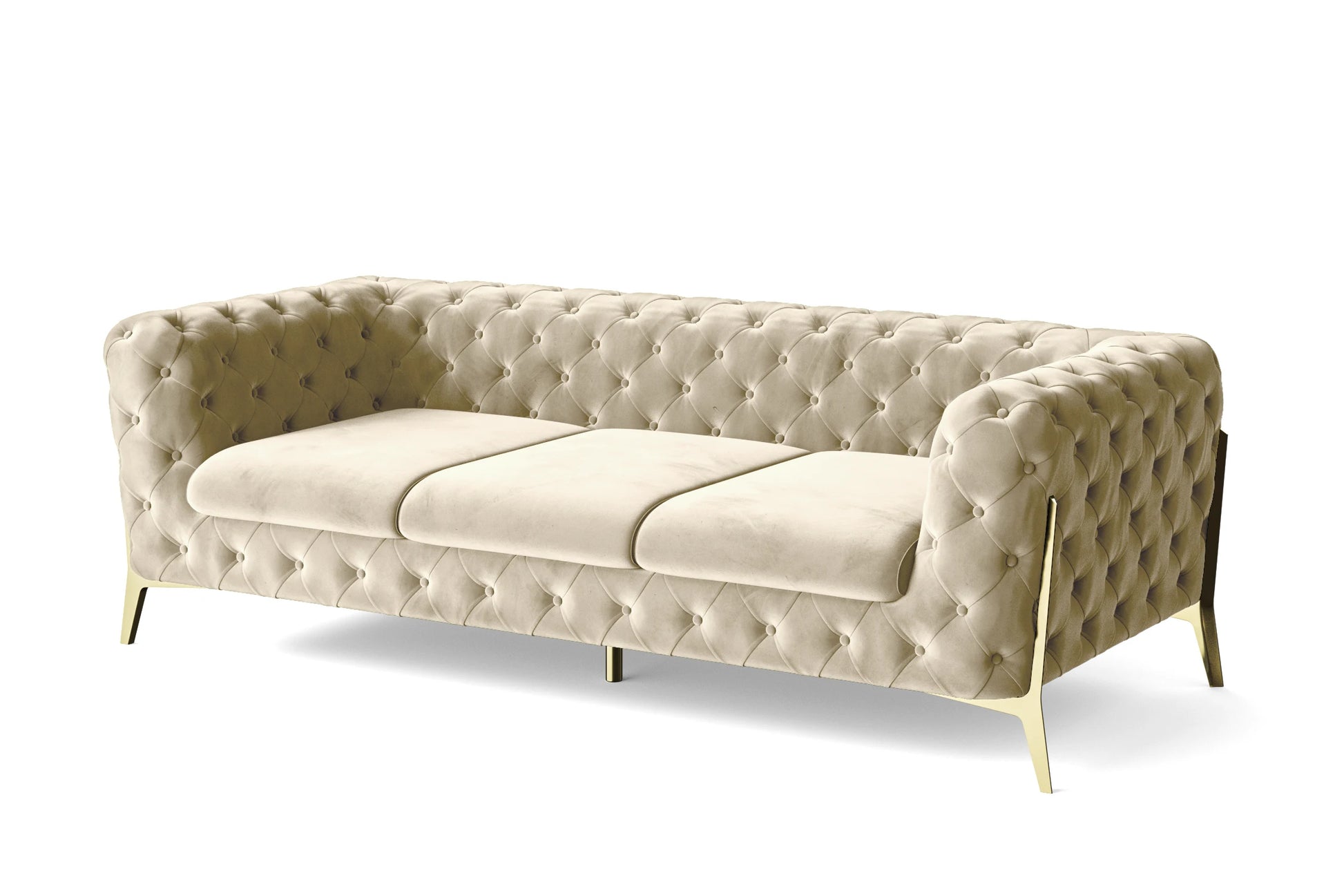 Vito 3 Seater Sofa Cream Velvet