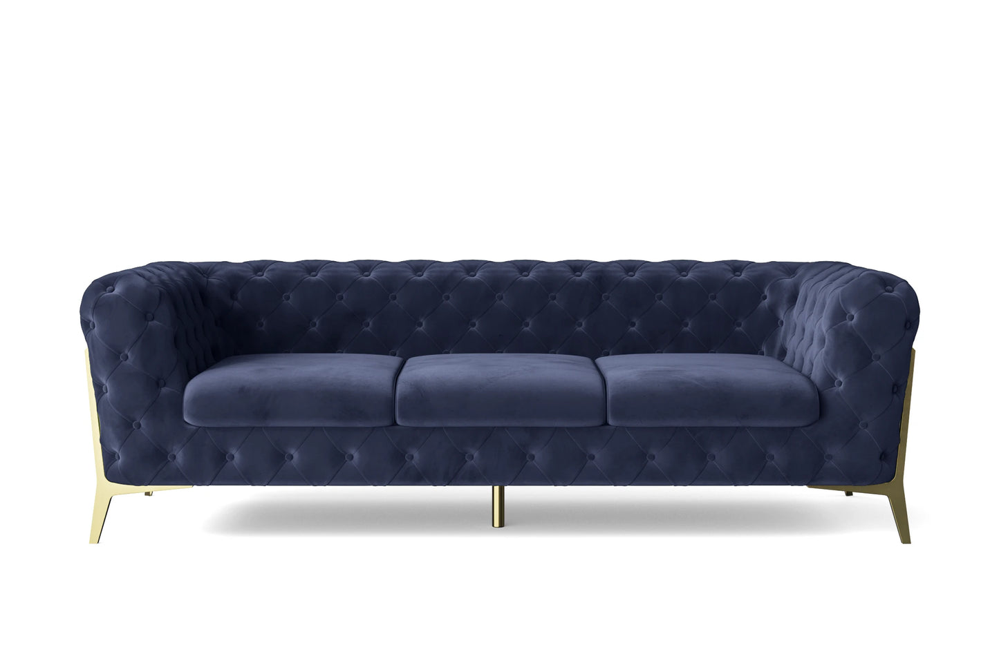 Vito 3 Seater Sofa Dark Blue Velvet