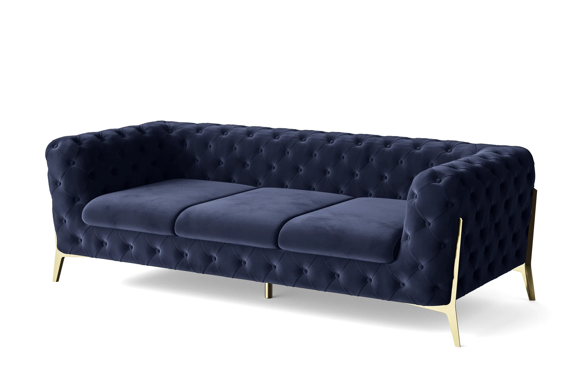 Vito 3 Seater Sofa Dark Blue Velvet