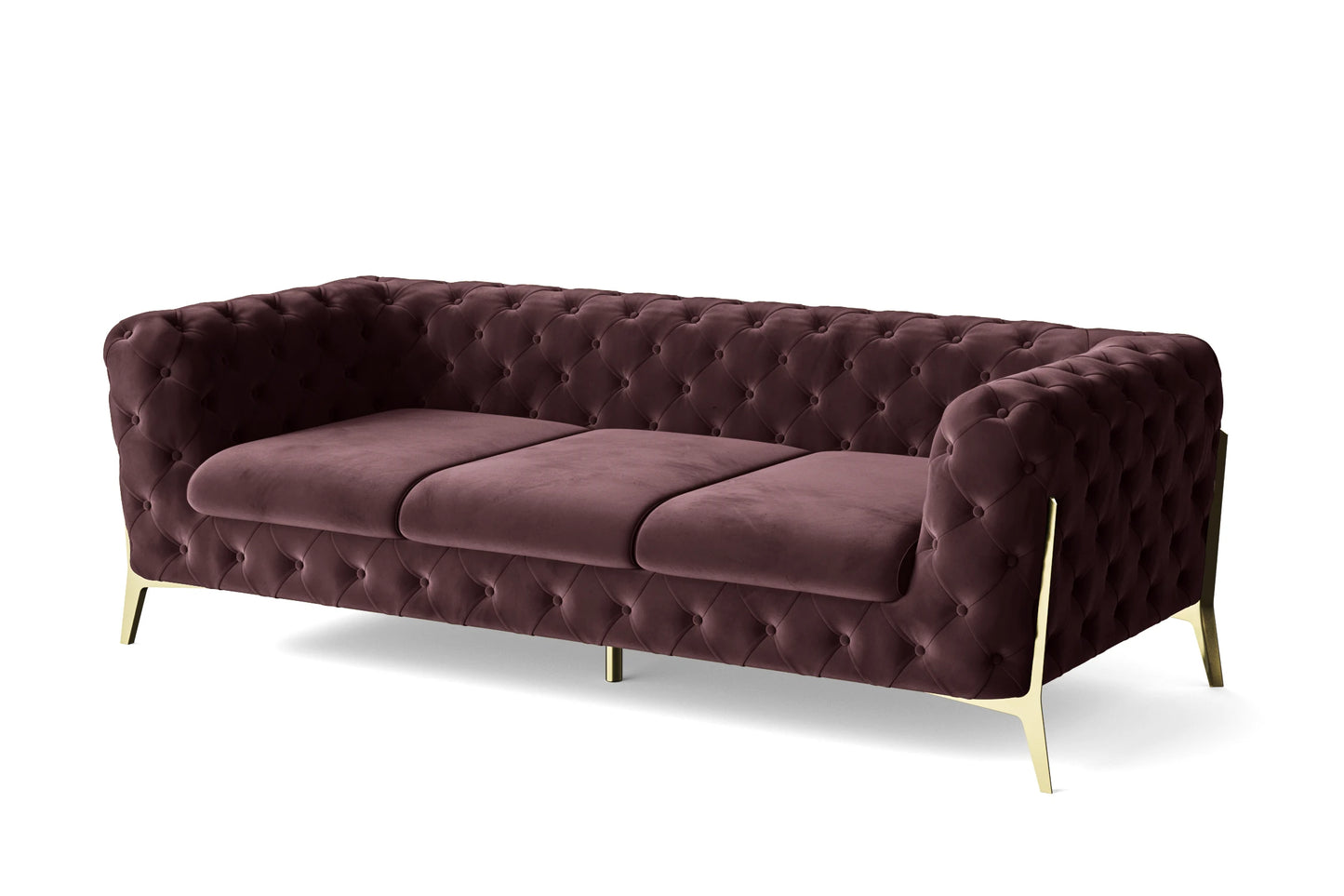 Vito 3 Seater Sofa Grape Velvet