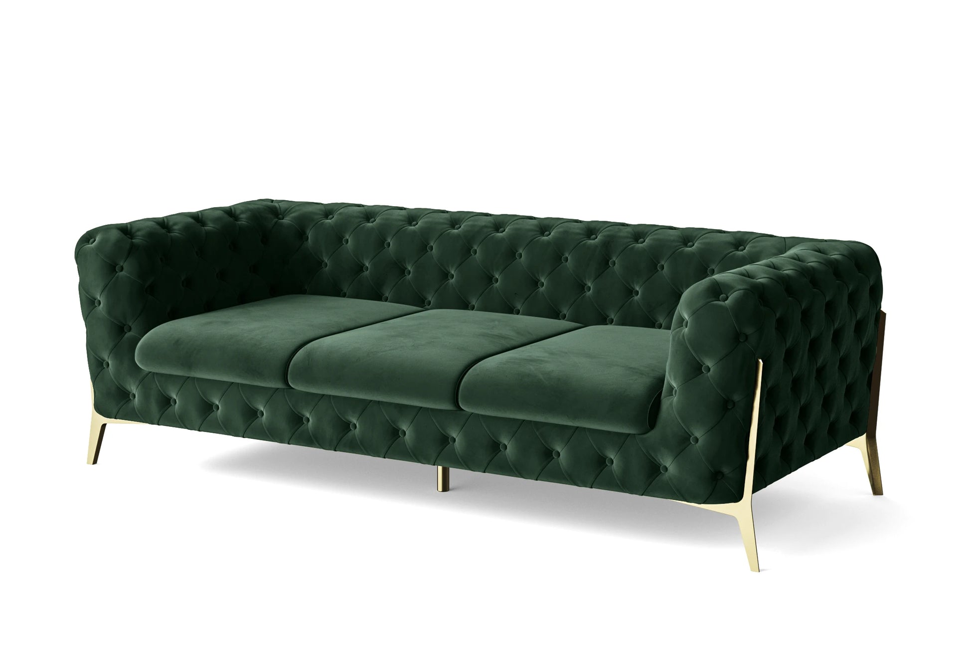 Vito 3 Seater Sofa Green Velvet