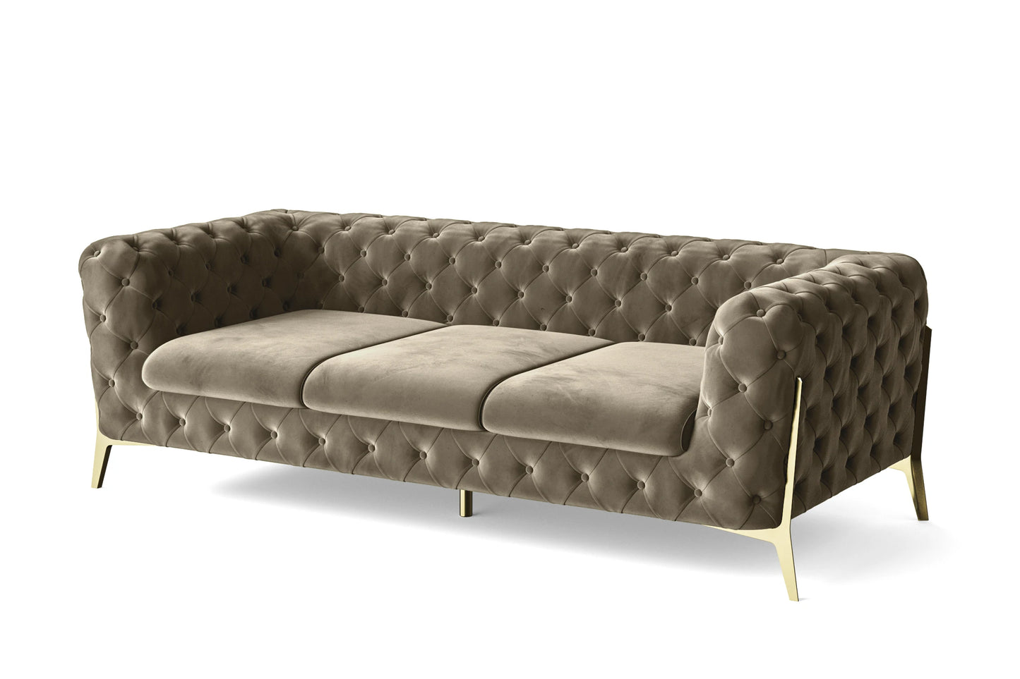 Vito 3 Seater Sofa Sand Velvet