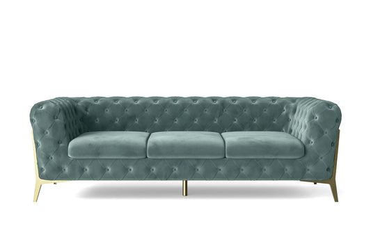 Vito 3 Seater Sofa Teal Velvet