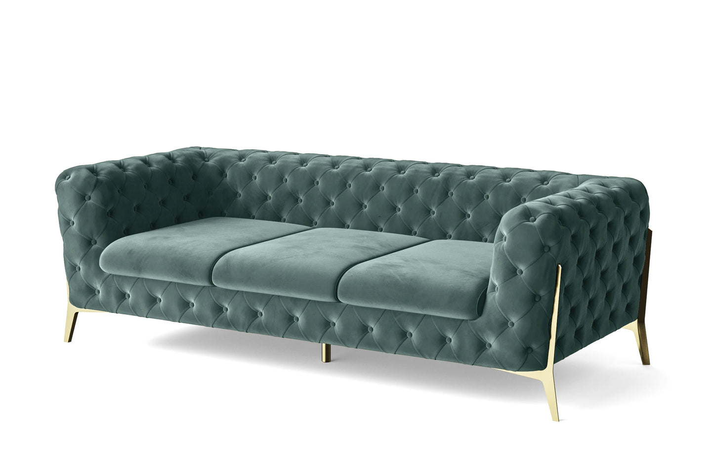 Vito 3 Seater Sofa Teal Velvet