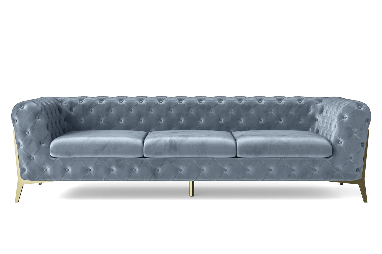 Vito 4 Seater Sofa Baby Blue Velvet