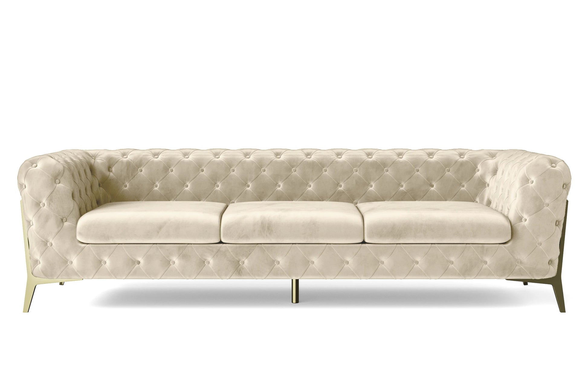 Vito 4 Seater Sofa Cream Velvet