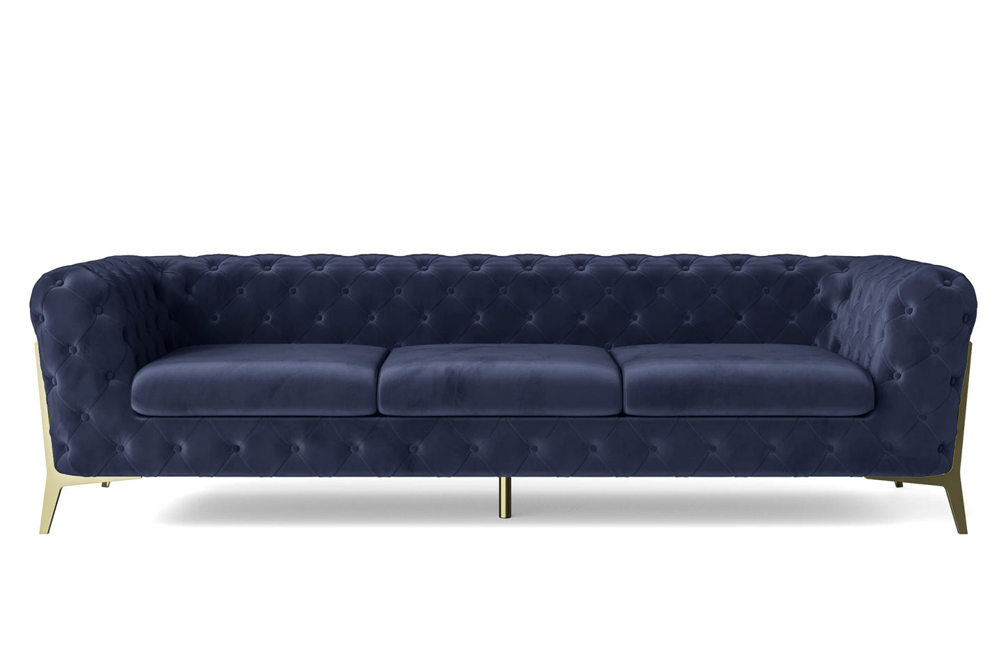 Vito 4 Seater Sofa Dark Blue Velvet