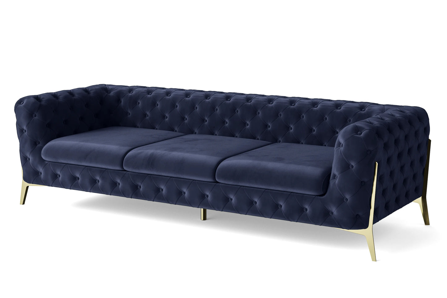 Vito 4 Seater Sofa Dark Blue Velvet