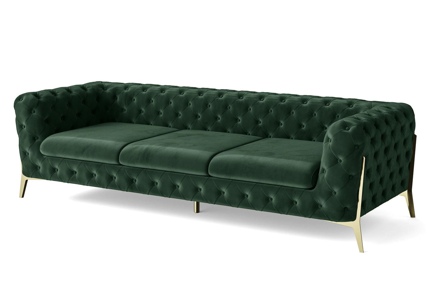 Vito 4 Seater Sofa Green Velvet