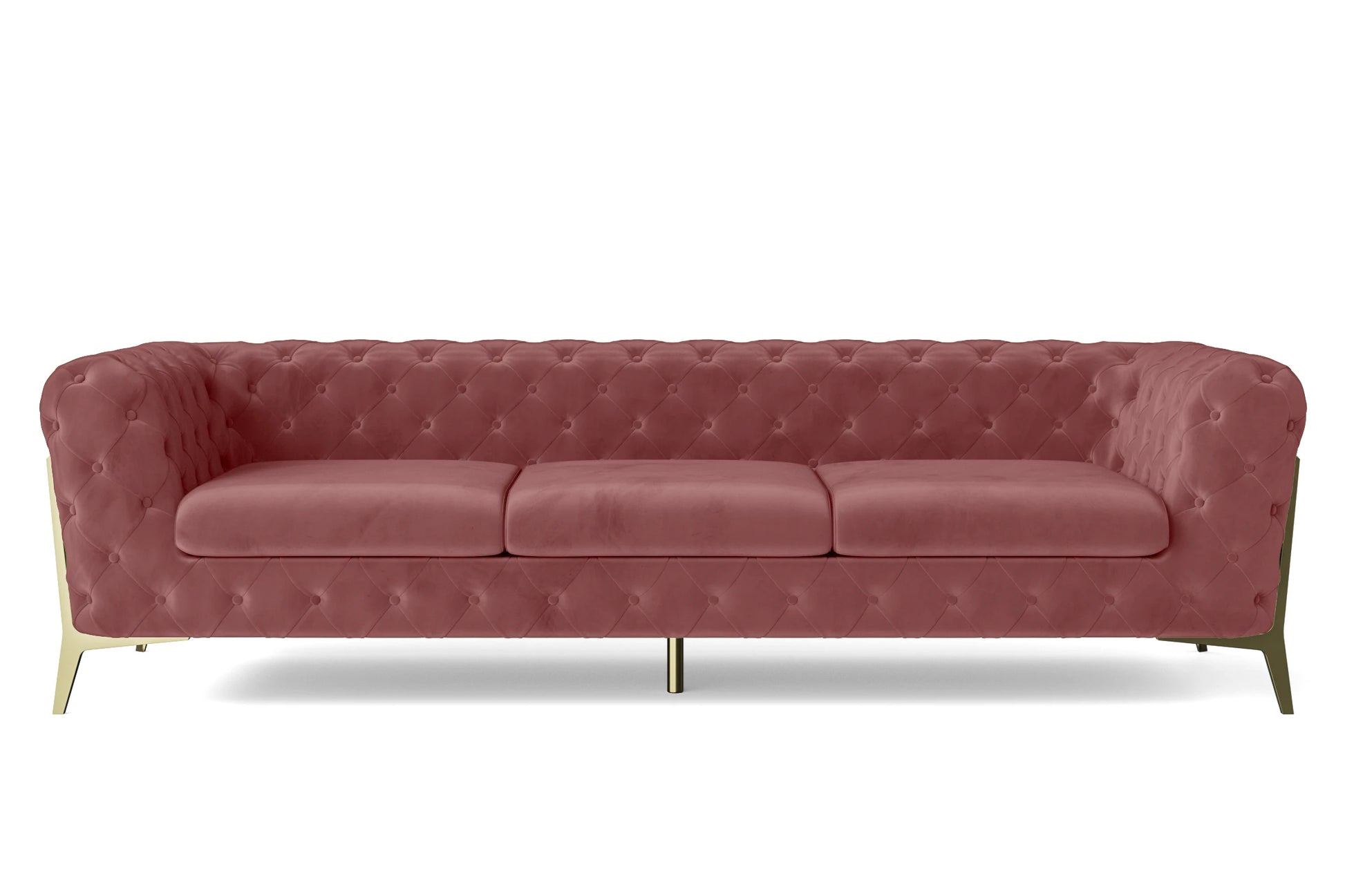 Vito 4 Seater Sofa Pink Velvet