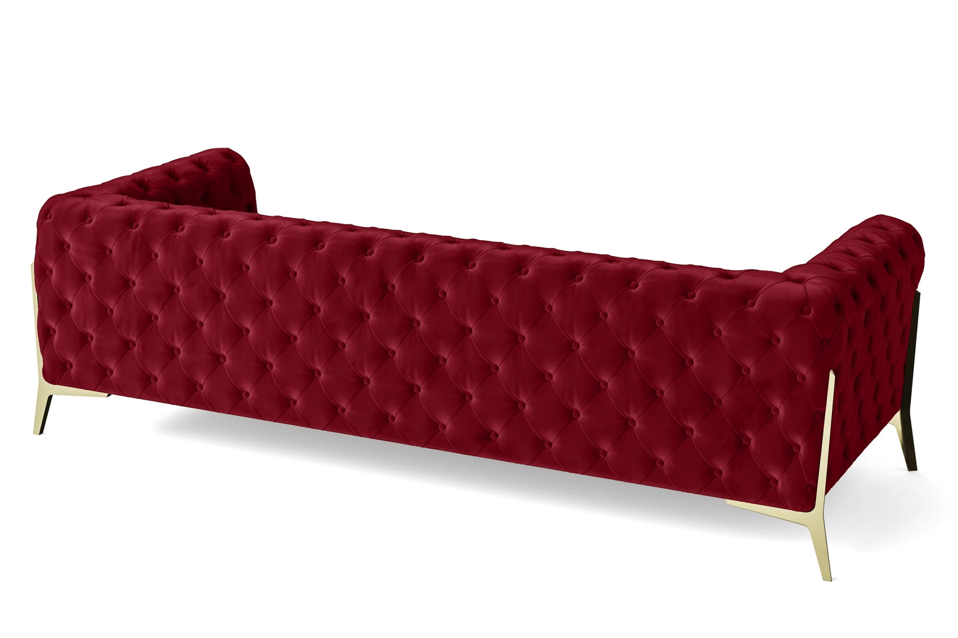 Vito 4 Seater Sofa Red Velvet