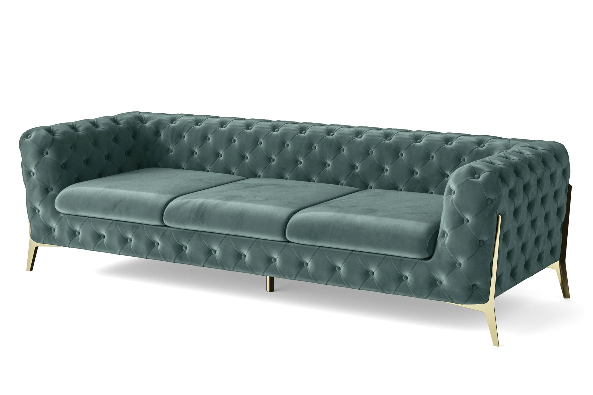 Vito 4 Seater Sofa Teal Velvet