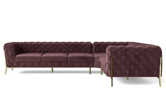 Vito 6 Seater Corner Sofa Grape Velvet