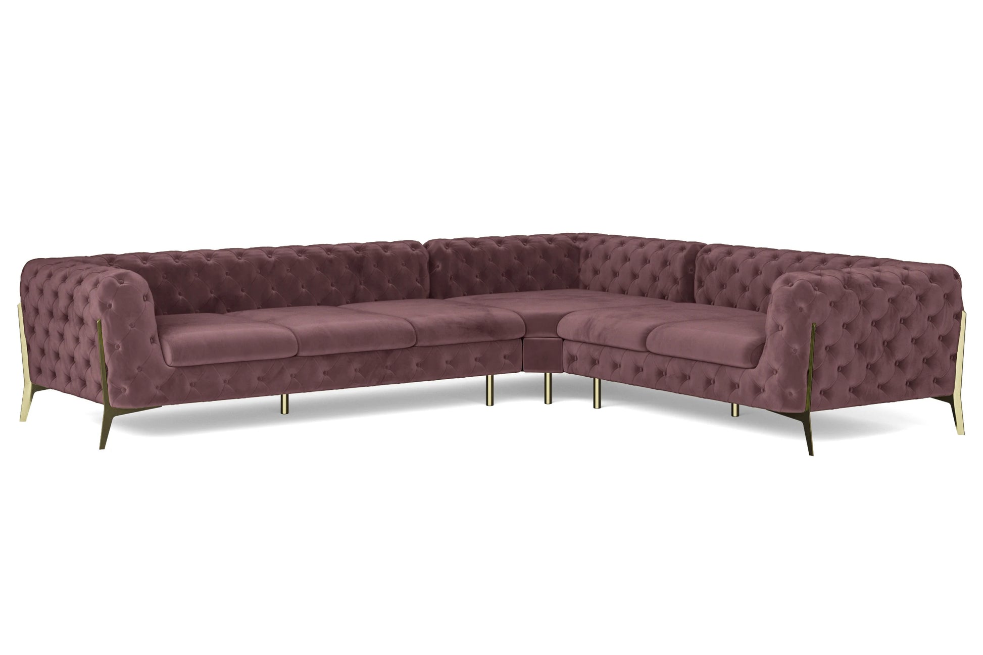 Vito 6 Seater Corner Sofa Grape Velvet