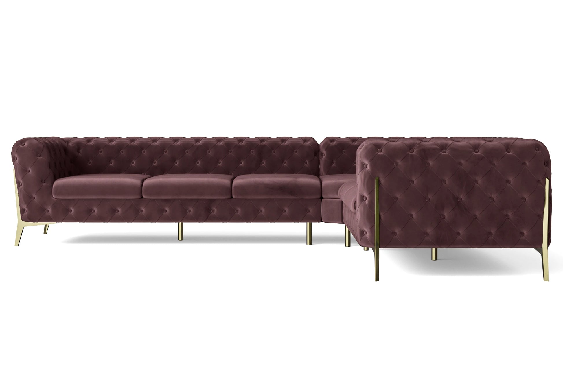 Vito 6 Seater Corner Sofa Grape Velvet