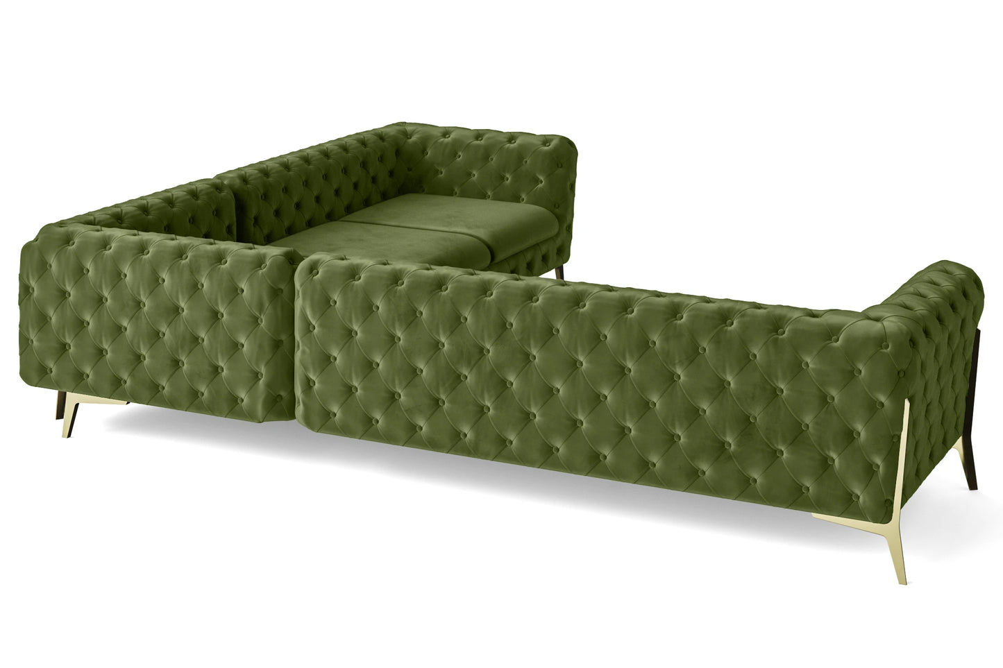 Vito 6 Seater Corner Sofa Lime Velvet