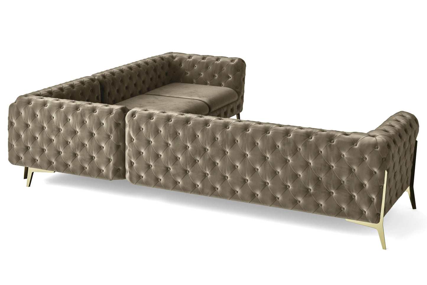 Vito 6 Seater Corner Sofa Sand Velvet