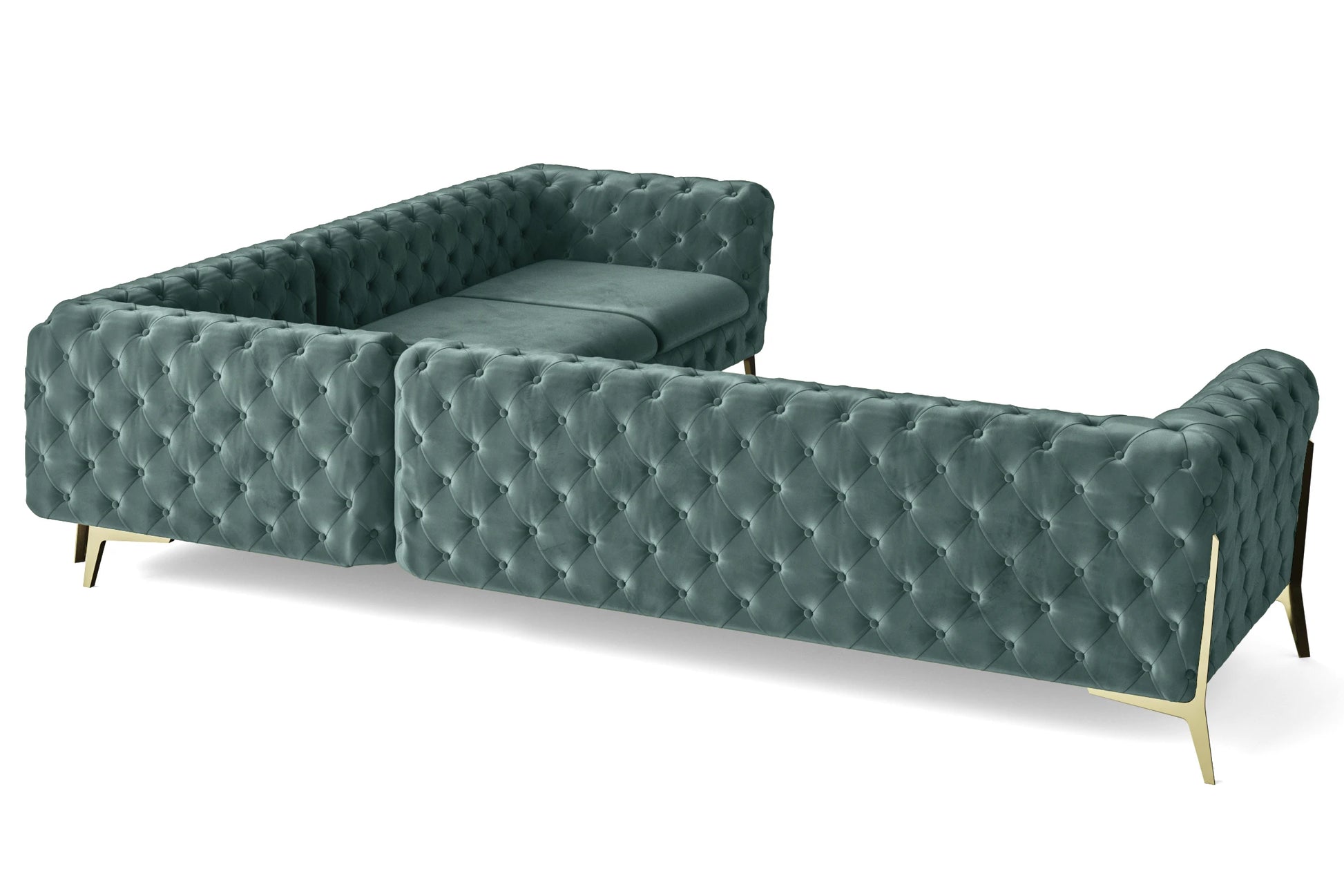 Vito 6 Seater Corner Sofa Teal Velvet